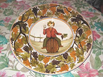 Piatto ceramiche FAENZA firmato BENINI, dia.cm.36