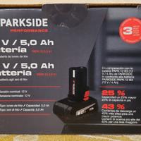 Batteria 12V 5.0 Ah  PERFORMANCE PARKSIDE "NUOVA" 