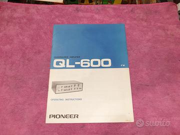 manuale pioneer QL-600 operating instructions