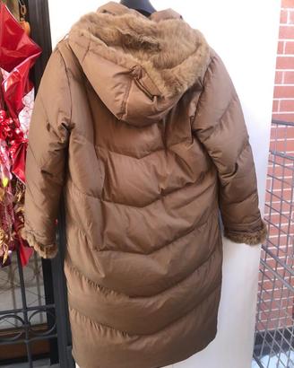 Vero piumino marrone chiaro