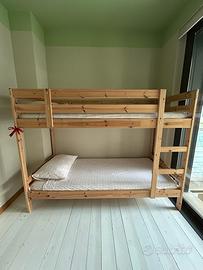 Letto a castello in Legno + Materassi
