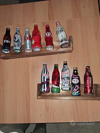 11 bottiglie da collezione CocaCola 