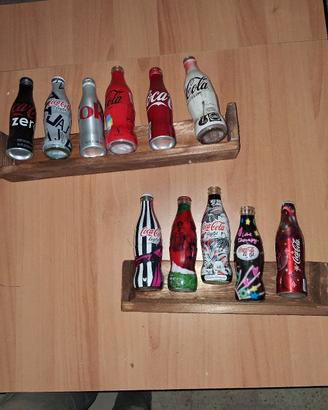 11 bottiglie da collezione CocaCola 