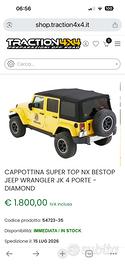 Cappottina softop per Jeep Wrangler Rubicon JLU