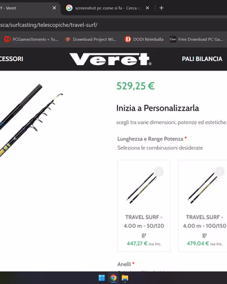 coppia canne e mulinelli da pesca surfcasting