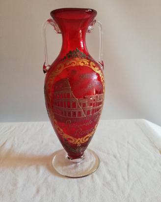 Ampolla in vetro di Murano " Ricordo di Roma "