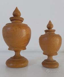 Coppia di diffusori aromatici in legno tornito