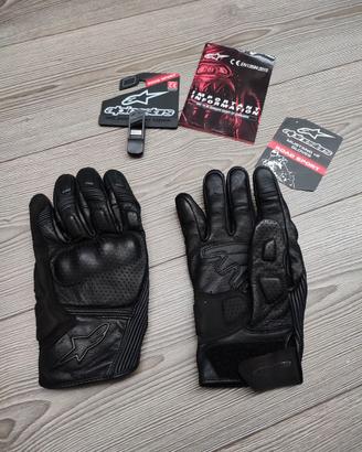 alpinestar guanto moto pelle estivo mustang v2