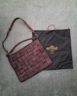 Borsa intrecciata in vera pelle artigianale marca 