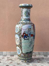 Vaso cinese monumentale famille rose 128 cm