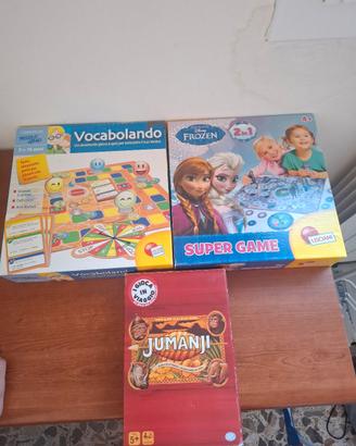 lotto 3 giochi d tavolo frozen vocabolando jumanji