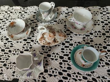 servizio da caffè dipinto a mano