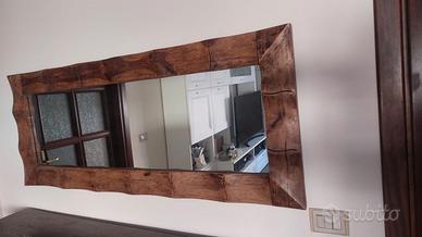 Specchio c/cornice Legno Massello