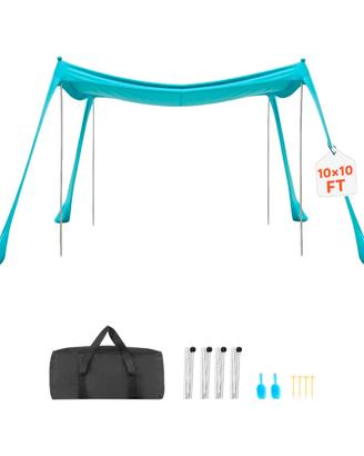 Tenda Spiaggia Parasole Portatile Riparo da Sole