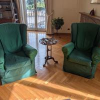 Coppia poltrone Kappa sfoderabili verde bottiglia