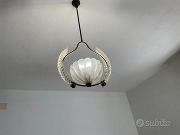 Coppia lampadari in vetro 