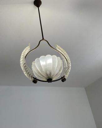 Coppia lampadari in vetro 