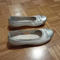 Ballerine bianco argento
