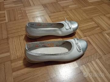 Ballerine bianco argento