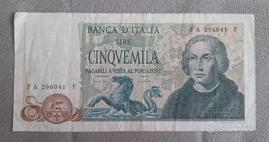 5000 LIRE CRISTOFORO COLOMBO del 1971