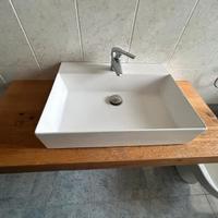 Top bagno legno + lavabo