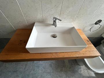 Top bagno legno + lavabo