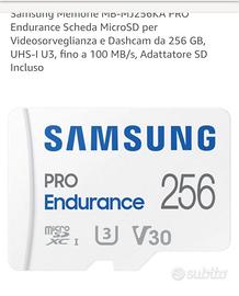 MicroSD 256GB Samsung PRO Endurance con Adattatore