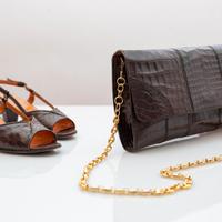 Scarpe e borsa coccodrillo