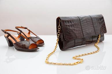 Scarpe e borsa coccodrillo