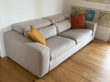 Divano 3 posti beige tortora