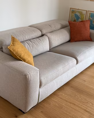 Divano 3 posti beige tortora