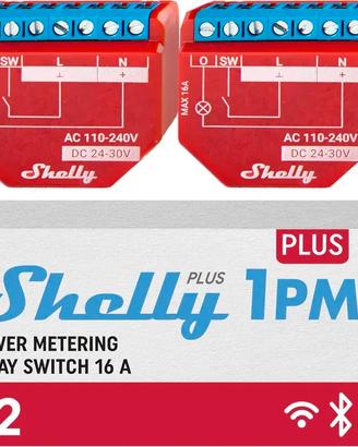 interruttore SHELLY PLUS 1PM - PACK X 2 INS996