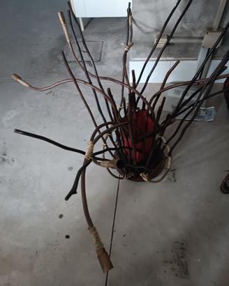 lampada da soffitto fatta a mano in stile etnico