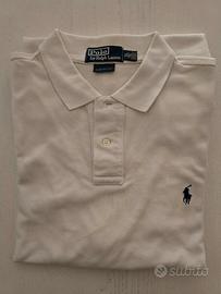 Polo Ralph Lauren Bianca Uomo Taglia XL Custom FIT