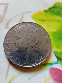 Moneta rara da 100 lire del 1974