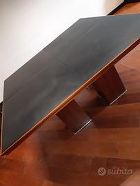 Tavolo direzionale Bank design in Pelle/Legno