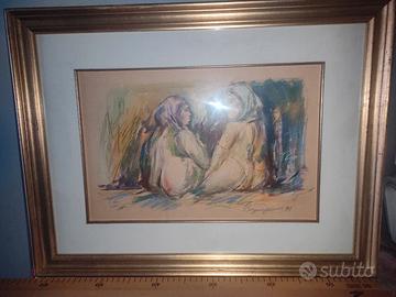 Aldo BORGONZONI -tempera su cartoncino-.