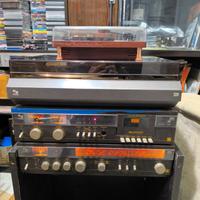 Lotto 2 Giradischi Vintage + impianto HiFi Tape