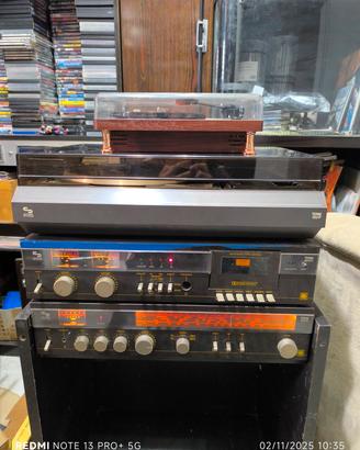 Lotto 2 Giradischi Vintage + impianto HiFi Tape