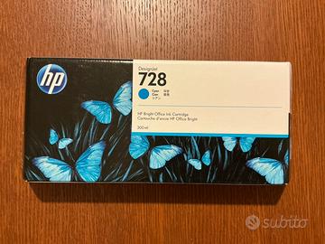 Cartucce HP 728 da 300 ml. ciano, magenta e giallo