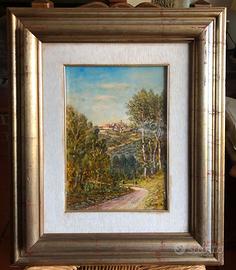 dipinto ad olio -paesaggio - verso Corsagna