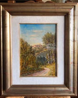 dipinto ad olio -paesaggio - verso Corsagna