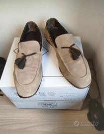 Scarpe da barca in cuoio T.43