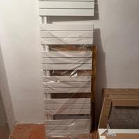 Termoarredo 1730X600 bianco in acciaio tubi piatti