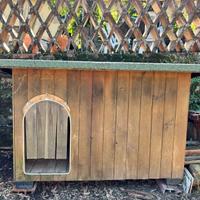 Cuccia per cane da esterno in legno rialzata