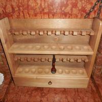 Porta pipe in legno di Noce a 20 posti