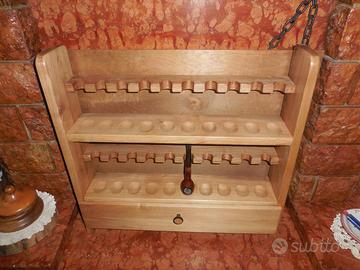 Porta pipe in legno di Noce a 20 posti