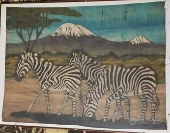 Splendido batik originale della Tanzania