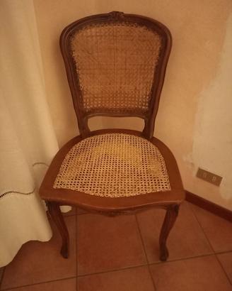 Sedia poltrona in paglia di vienna