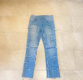 jeans flared azzuri